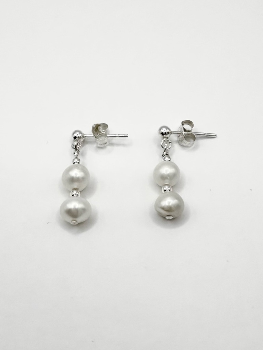 Cultured Freshwater Pearl & Sterling Silver Drop Earrings